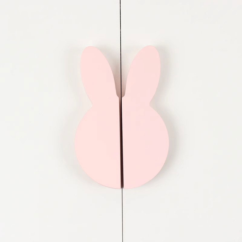 Furniture Hardware Drawer Pulls - Solid Wooden Cabinet Handles Beech Rabbit