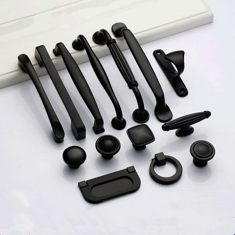 Furniture Hardware Drawer Pulls - Tay Cầm Màu Đen Cho Đồ