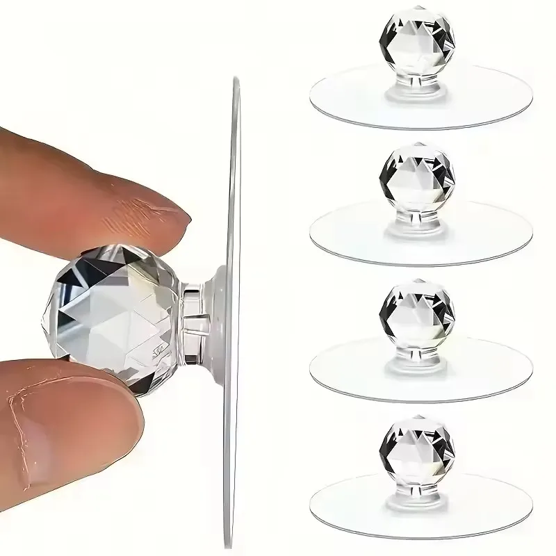 Furniture Hook Hardware - 20pcs Transparent Crystal Door Knobs Cabinet