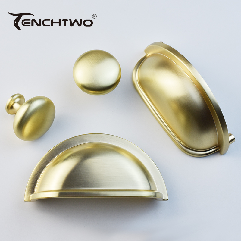 Brushed Brass Đồ Nội Thất Tay  - đánh giá và giá Furniture Hardware Drawer Pulls