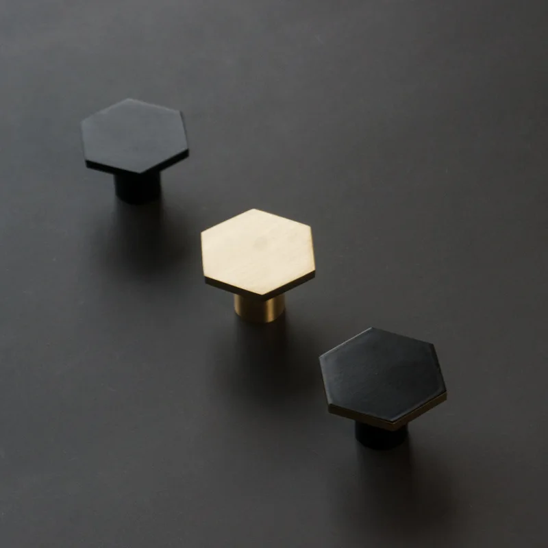3pcs Brass Hexagon Cabinet Han - đánh giá và giá Furniture Hardware Drawer Pulls