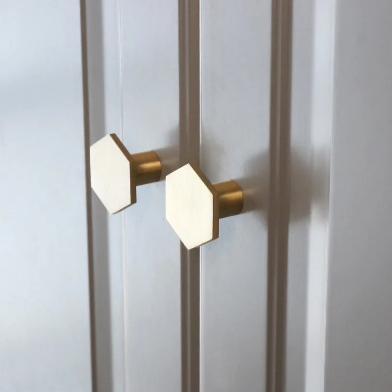 3pcs Brass Hexagon Cabinet Han - đánh giá và giá Furniture Hardware Drawer Pulls