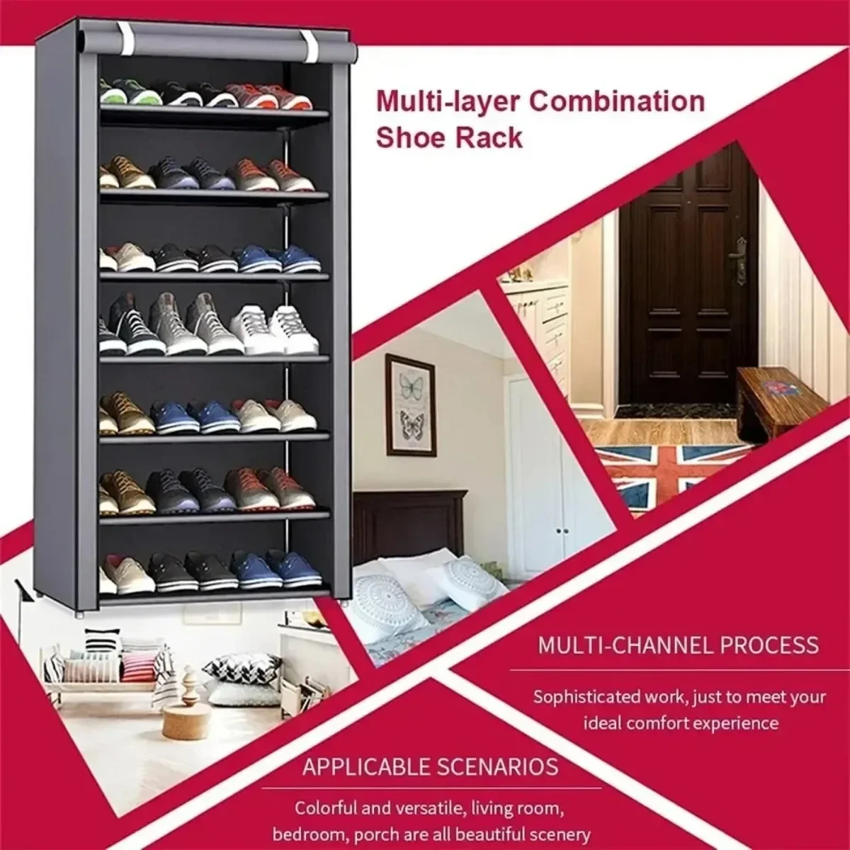 Multilayer Nonwoven Shoe Rack  - đánh giá và giá Furniture Hook Hardware