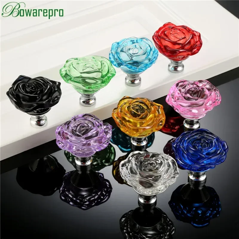 Bowarepro 50MM Pha Lê Hoa Hồng - đánh giá và giá Furniture Hardware Drawer Pulls