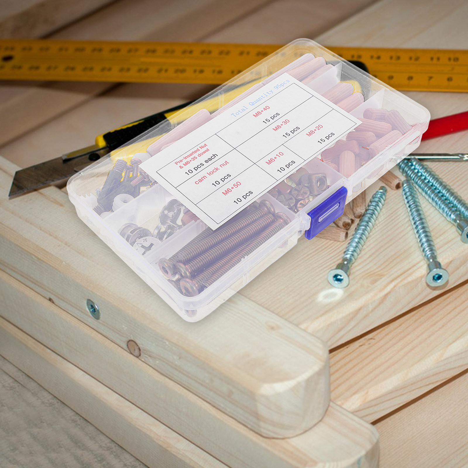 95Pcs Bunk Bed Hardware Kit Fu - đánh giá và giá Furniture Hardware Barrel Nut