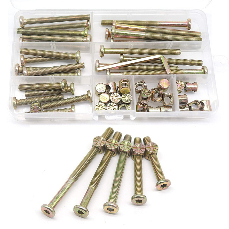 50pcs M6x40/50/60/70/80mm Crib - đánh giá và giá Furniture Hardware Barrel Nut