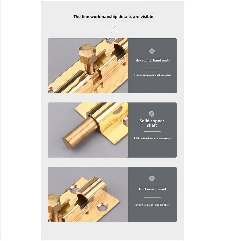 1PCS  Brass Doors Slide Latch  - đánh giá và giá Furniture Hook Hardware