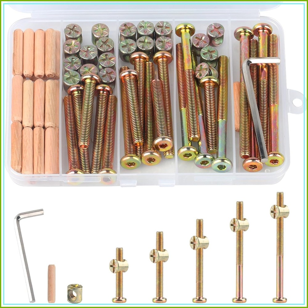 M6x40/50/60/70/80mm Crib Screw - đánh giá và giá Furniture Hardware Barrel Nut