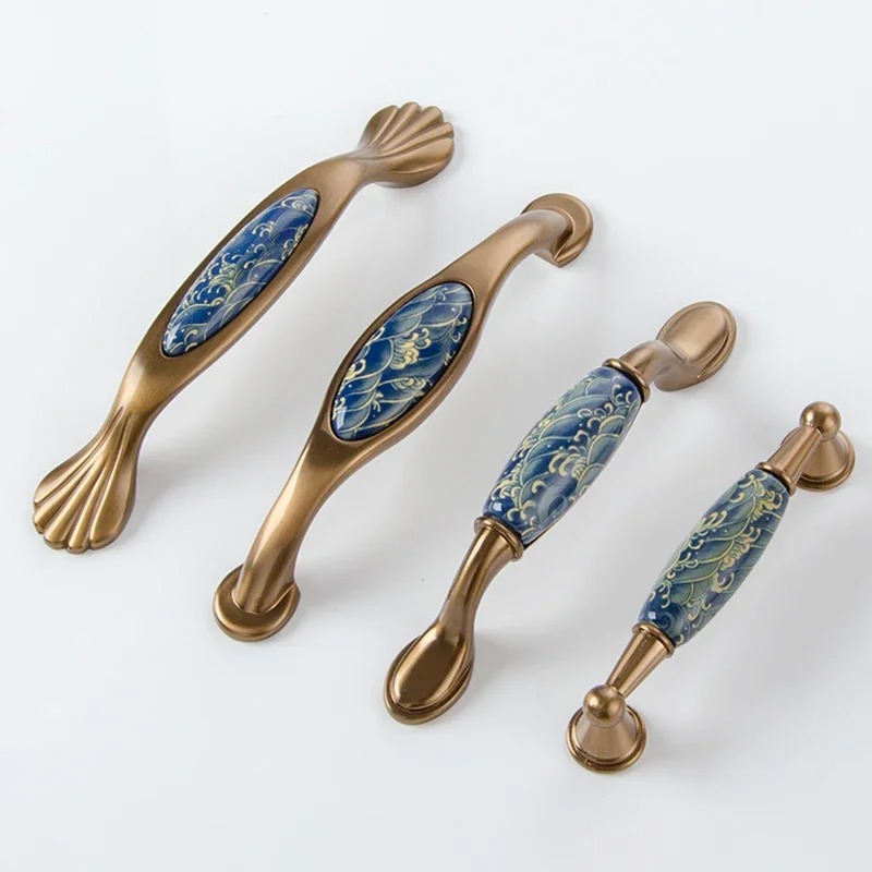 Modern Vintage Blue Wave Ceram - đánh giá và giá Furniture Hardware Drawer Pulls
