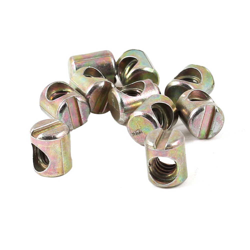 100pcs Color Zinc Plated Slott - đánh giá và giá Furniture Hardware Barrel Nut
