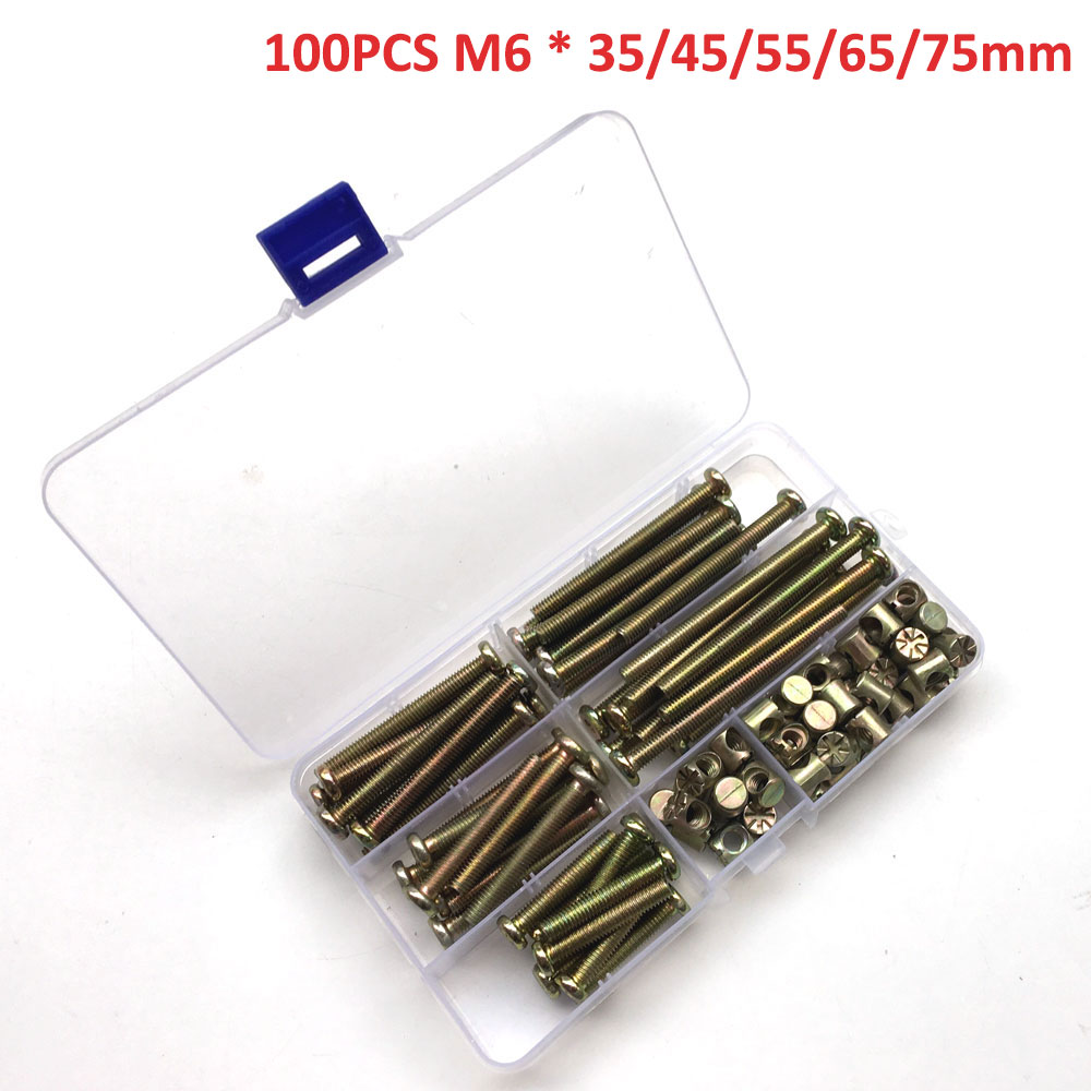 100Pcs M6 Barrel Dowel Nut Zin - đánh giá và giá Furniture Hardware Barrel Nut